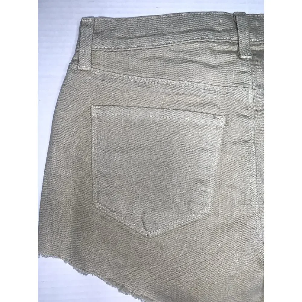 L'Agence‎ Women's Khaki Audrey Denim Shorts Size 25